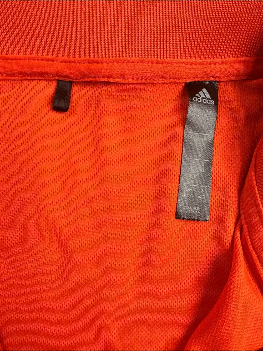 ADIDAS Men's Orange Polo Golf Shirt  Performance Short Sleeve XL